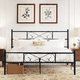 thumbnail image 2 of Cama Matrimonial Queen FurnitureR Matrimonial Metal Con Soporte de Listones Metálicos Negro, 2 of 8