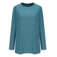 thumbnail image 4 of Lenpel Sweaters for Women Plus Size Crew Neck Long Sleeve Soft Casual Tunic Tops Lightweight Fashion Shirts, 4 of 6