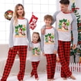thumbnail image 2 of Pijamas familiares navideños a juego, conjuntos de pijamas a cuadros blancos y negros, muñeco de nieve, Navidad en julio, 2 of 4