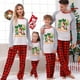 thumbnail image 2 of Pijamas familiares navideños a juego, conjuntos de pijamas a cuadros blancos y negros, muñeco de nieve, Navidad en julio, 2 of 4
