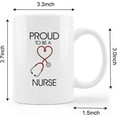 thumbnail image 4 of Proud to Be a Nurse Ceramic Mug-11oz Coffee Milk Tea Mug Cup with Handle,Nurse Appreciation Gifts,Nurse Week Gifts,Gifts for School Nursing Students, 4 of 5