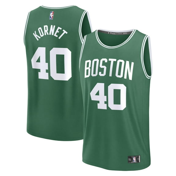 Men's Fanatics Luke Kornet Kelly Green Boston Celtics Fast Break Replica Player Jersey - Icon Edition