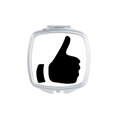thumbnail image 1 of Praise Gesture Outline Pattern Square Mirror Portable Compact Pocket Makeup Double Sided Glass, 1 of 3