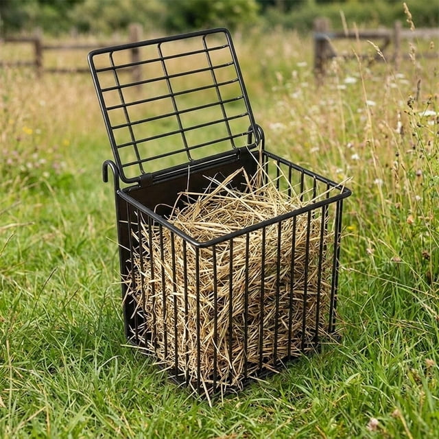 Soporte para conejo, comedero universal para cobaya con cesta almacenamiento con gancho para mascotas pequeñas, animales pequeños 155 cm x 175 cm x 205 cm