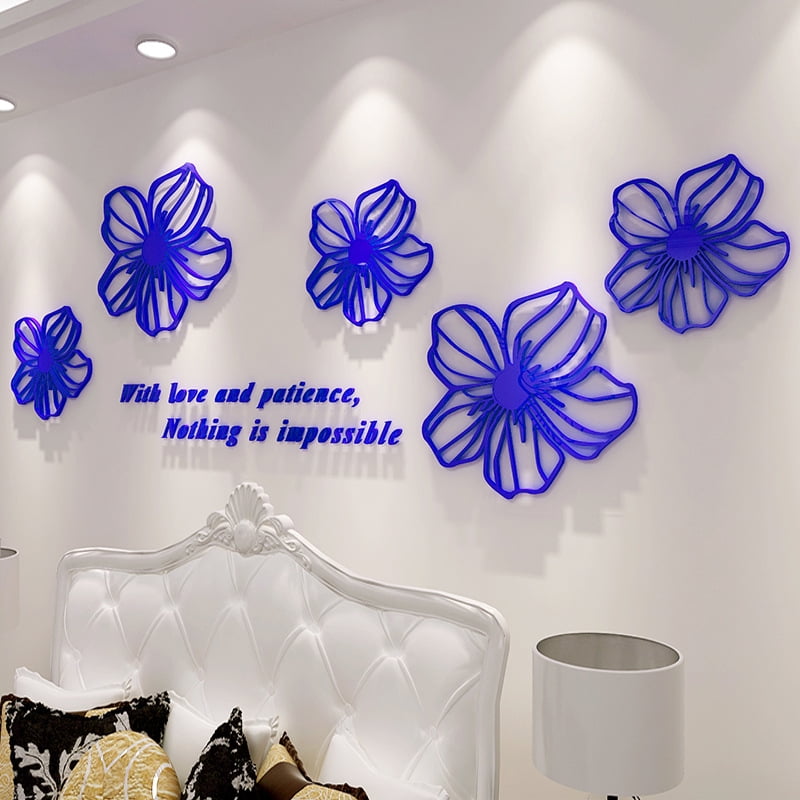 Homeex 3d Threedimensional Sticker Acrylic Wall Blue large