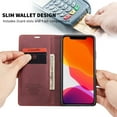 thumbnail image 3 of iPhone 11 Pro Max Wallet Case iPhone 11 Pro Max Leather Case Book Folding Flip Case with Kickstand Credit Card Slot  Closure Protective Cover for iPhone 11 Pro Max 2019 6.5 - Wine Red, 3 of 14
