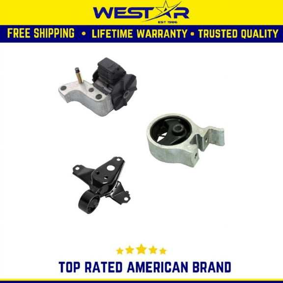 Engine Motor & Trans. Mount Set Compatible for 1995-1999 Toyota Tercel 1.5L Auto 3 Speed Replaces 8166 8167 8175