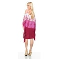 thumbnail image 3 of HAPPY BAY Women's Flowy Cover Ups Sleeveless Beach Tunic 1X-2X Pink, Tie Dye, 3 of 7