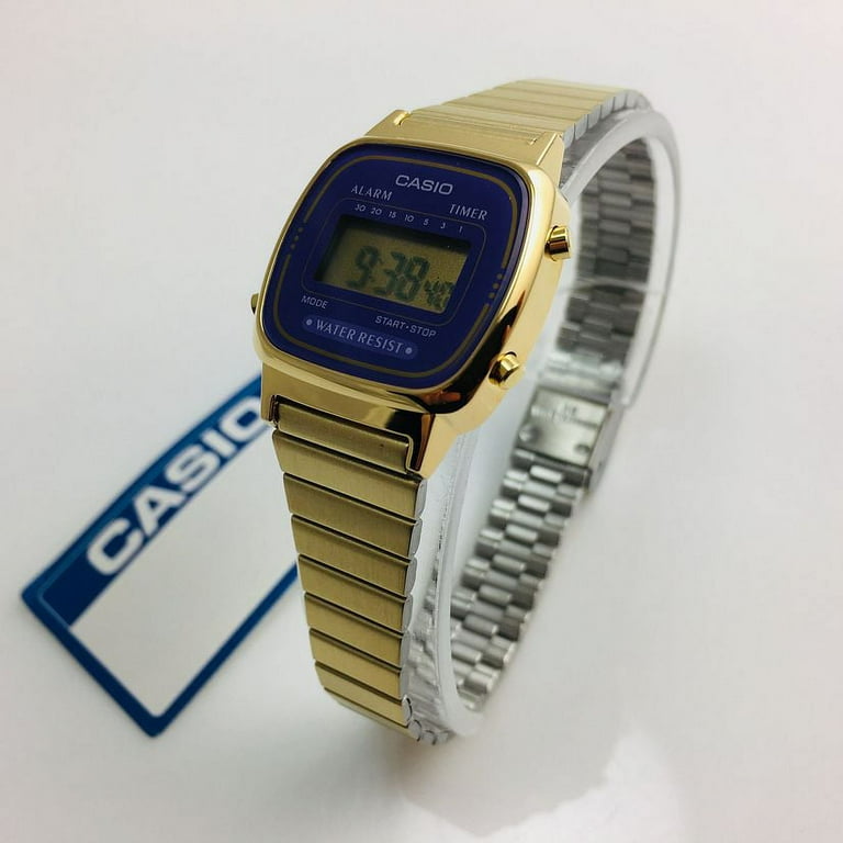 Women s Casio Vintage Purple Dial Steel Link Band Watch LA670WGA 6