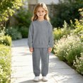 thumbnail image 6 of TOWED22 Baby Boy Fall Winter Clothes Solid Color Sweatshirt Shirt Pants Toddler Infant 2 Piece Outfit, 6 of 9
