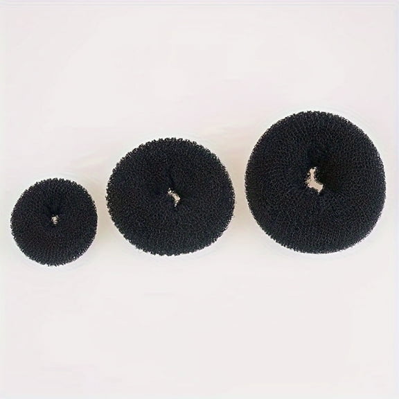 3pcs Sweet Donut Hair Bun Maker | for Women | Normal Hair Style, Relaxed-textured-hair | DIY Hair Design Tool, Unscented