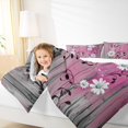 thumbnail image 4 of jejeloiu Cute Floral Blossom Full Size Comforter Sets,Old Wooden Board Bedding Comforter Set,Pink Gray White Bedding Sets For Adults,Breathable Home Decor,3-Piece, 4 of 8