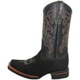 thumbnail image 4 of Men's Leather Cowboy Western Boot, Square Toe, Black, Brown, 4 of 4