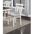 thumbnail image 2 of CoSoTower Dining Room Furniture Set Of 2 Chairs Gray Fabric Cushion Seat White Clean Lines Side Chairs, 2 of 9