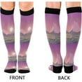 thumbnail image 2 of FREEAMG High Elasticity Compression Socks, High Knee Socks Adult Universal Leisure Relieve Fatigue,Spring Landscape Travel Daily with Running (2 Pair), 2 of 7
