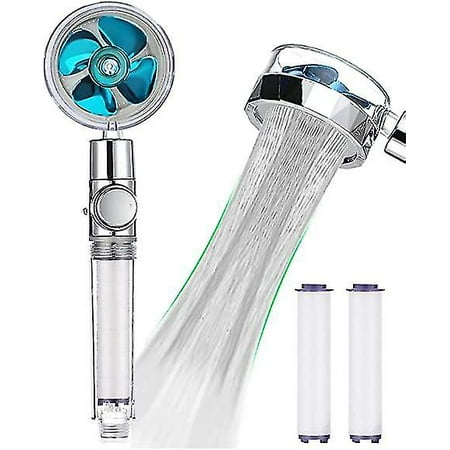 propeller driven handheld shower head