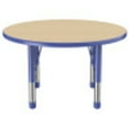 thumbnail image 3 of ECR4Kids 36in Round Premium Thermo-Fused Adjustable Activity Table Maple/Blue/Blue - Chunky Leg, 3 of 4
