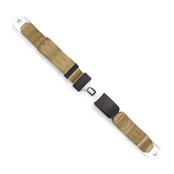 RetroBelt Sand Euro Style Lap Seat Belt 2-Point Adjustable Safety Universal