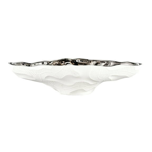 Elk Home Halford Glam Porcelain Bowl in Matte White Finish