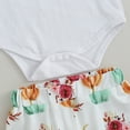 thumbnail image 5 of My First Halloween Outfits Newborn Baby Girl Pumpkin Romper Bodysuit+Long Pants Headband Hat Set Cute Fall Winter Clothes, 5 of 7