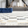 thumbnail image 4 of SAFAVIEH Pyramid Naomi Geometric Area Rug, Ivory/Grey Navy, 5'3" x 7'8", 4 of 7
