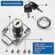 thumbnail image 3 of Cabinet Lock, Desk Drawer Lock, Cabinet Door Lock, Cylinder Cabinet Lock Use With 2 Keys, For Closing Cupboards, Drawer, Wardrobe Etc, Thick And Durab, 3 of 5