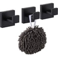 thumbnail image 1 of Pack of 3 Robe and Towel Hooks, Stainless Steel Home Hooks and Coat Hooks Bathroom Hardware Wall Mounted, Matte Black., 1 of 5