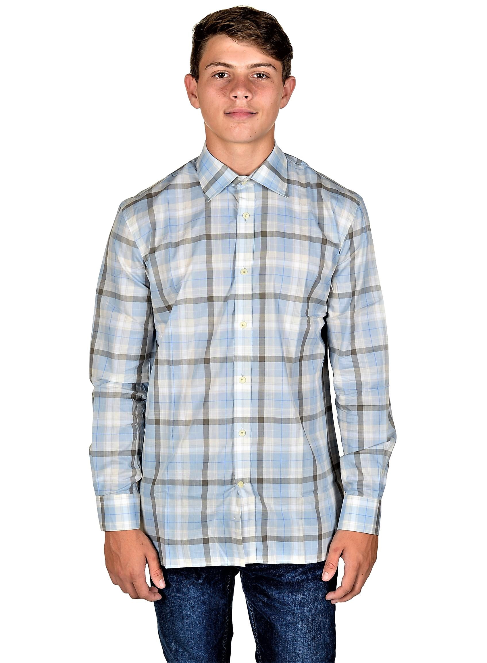 Modern Regular Fit Long Sleeve Shirt Hickey Freeman Men/’s Button Down Shirt