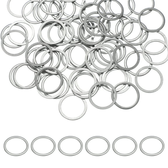 Uxcell M16 x 20mm Metal Screw Washers Set, 66Pcs 304 Stainless Steel Flat Washers
