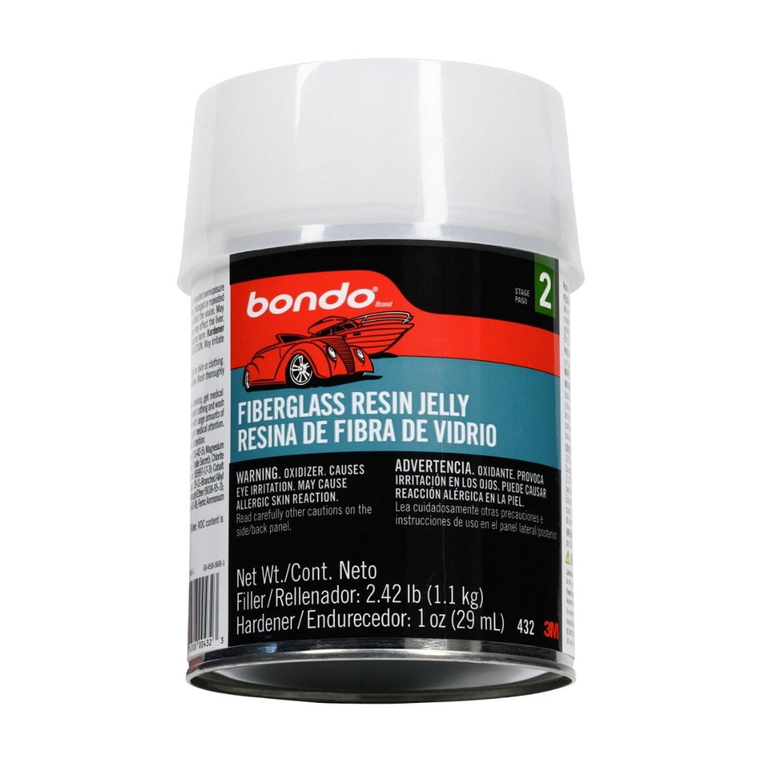 (2 pack) Bondo Fiberglass Resin Jelly, 00432ES, 1 Quart