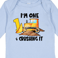 thumbnail image 4 of Inktastic I'm 1 and Crushing It Construction 1st Birthday Boys or Girls Long Sleeve Baby Bodysuit, 4 of 5