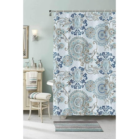Shower Curtains Aqua 72 Inches, Max Studio Shower Curtain Blue