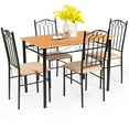 thumbnail image 1 of Giantex 5 Pcs Dining Table Set, Kitchen Furniture w/ Metal Frame & Wood Top and Padded Seat, 1 of 10