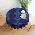 thumbnail image 2 of Tablecloth Trippy d Abstract Print Table Cloth For Circular Tables Waterproof Resistant Picnic Table Covers For Kitchen Dining/Party, 2 of 8