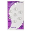 Le Bouton 3/8" 4-Hole Pearlized White Buttons, 7 Count