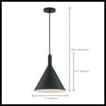 thumbnail image 4 of 60/7128-Nuvo Lighting-Lightcap-1 Light Large Pendant in Mid-Century Modern Style-12 Inches Wide by 14.5 Inches High-Matte Black Finish    -Traditional, 4 of 9