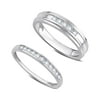 1/2 Carat T.W. Diamond 10K White Gold Wedding Bands