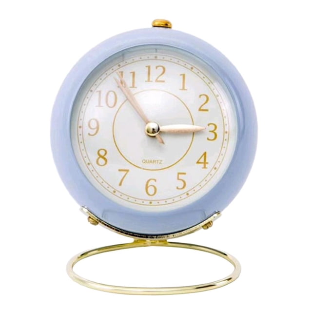 Reloj Despertador LED silencioso perfecl azul con soporte moderno