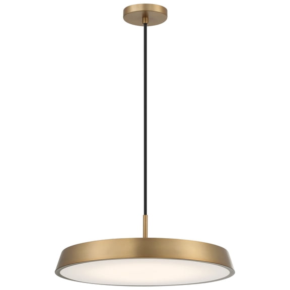 Tallinn 1 - Light Brushed Gold LED Acrylic & Steel Pendant Light