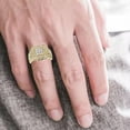 thumbnail image 3 of Dazzlingdaimonds Jewels 925 Sterling Silver 2.80 Ct Round Cut White Diamond Engagement Wedding Thanksgiving Christmas Cluster Pinky Ring 14K Yellow Gold Plated For Men's -8, 3 of 3