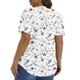 thumbnail image 4 of Fantaslook Blouses for Women Pleated Short Sleeve Tunic Tops Dressy Casual Summer Shirts, 4 of 9