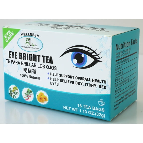 GT Eye Bright Tea, 1.13 Ounce Box (16 Tea Bags)