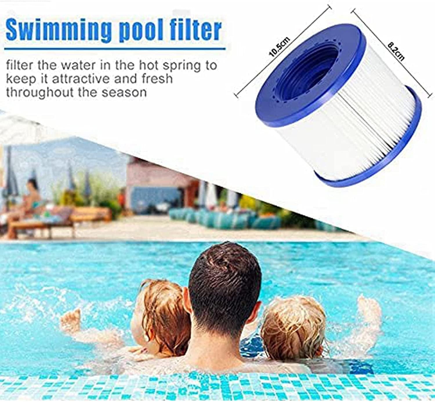 Aqua 2 pack Aero TheraPure Spas Hot Tub Filters 10SF Swim Time Blue Wave