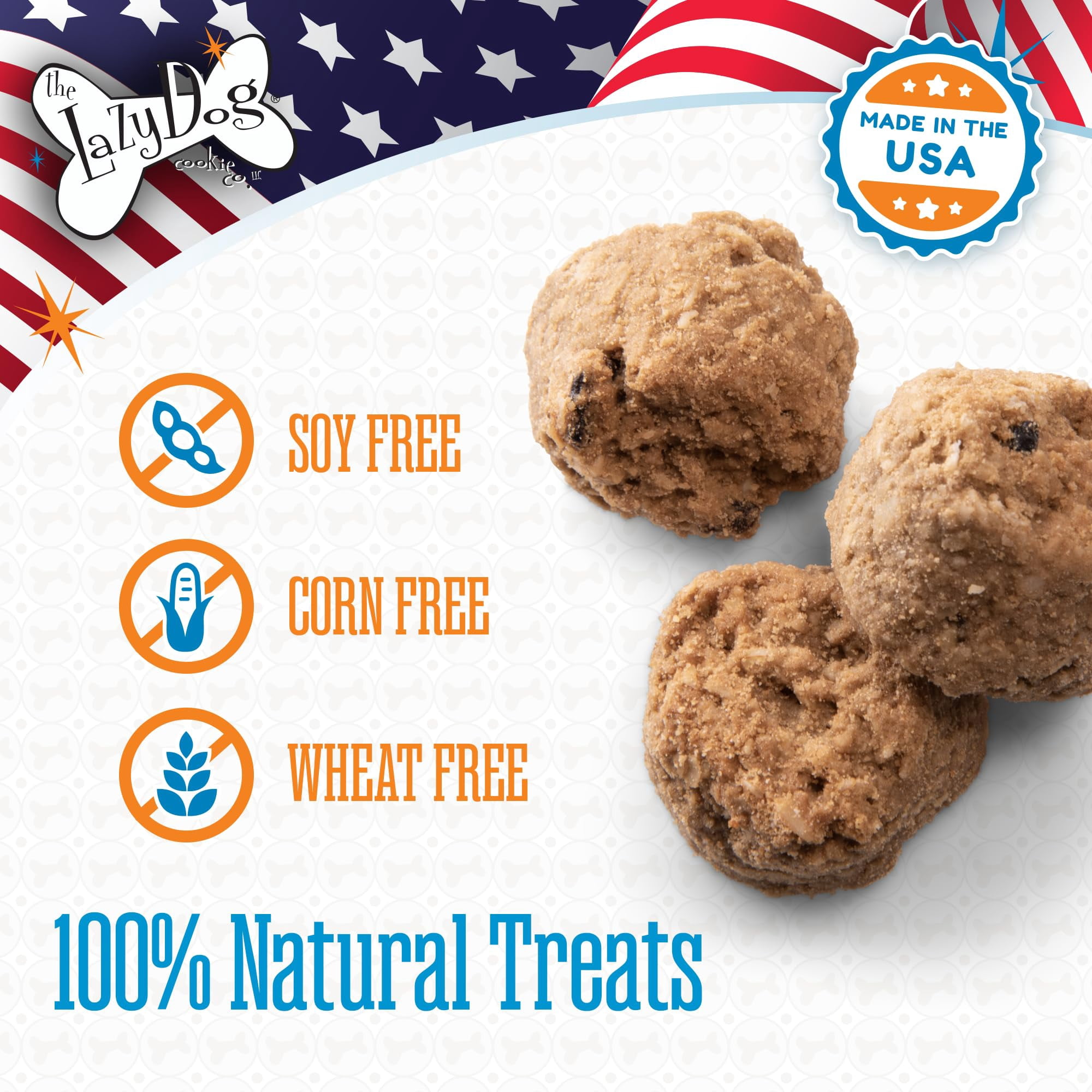 Lazy Dog Cookie 142009 5 oz Operation Drool Overload Soft Baked Blueberry & Peanut Butter Dog Treat