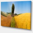 thumbnail image 2 of Tuscany Wheat Field Hill Panorama - Landscape Artwork Canvas, 2 of 3
