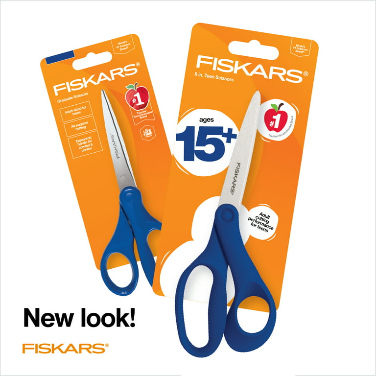  Fiskars 7 SoftGrip Student Scissors for Kids 12-14 - Scissors  for School or Crafting - Back to School Supplies - Color May Vary : Office  Products