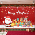 thumbnail image 7 of Colorful Design Merry Christmas Santa Decoration Festive Banner Polyester Material Snowy Scene Winter Holiday for Christmas Party Holiday Decor Seasonal Celebration, 7 of 7
