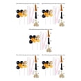thumbnail image 1 of sweethay Cake Topper Home Wedding Party Cake Globo Cinta Pajitas Decoración Pastelería Decoración Plata Negro Glitter Globo Type5 NO5, 1 of 6
