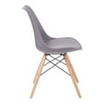 thumbnail image 3 of OSP Home Furnishings Allen Guest Chair in Grey with Natural Wood Base K/D, 3 of 3