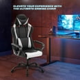 thumbnail image 2 of PayLessHere High Back PU Leather Gaming Chair，Ergonomic Rolling Swivel Office Chair For Adults, White, 2 of 7
